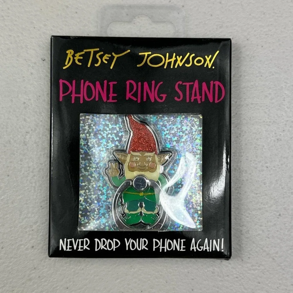 Betsy Johnson‎ elf gnome phone ring stand